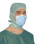 SURGICAL MASKS WITH ELASTICS TYPE II (50 per Box) Couleur : vert